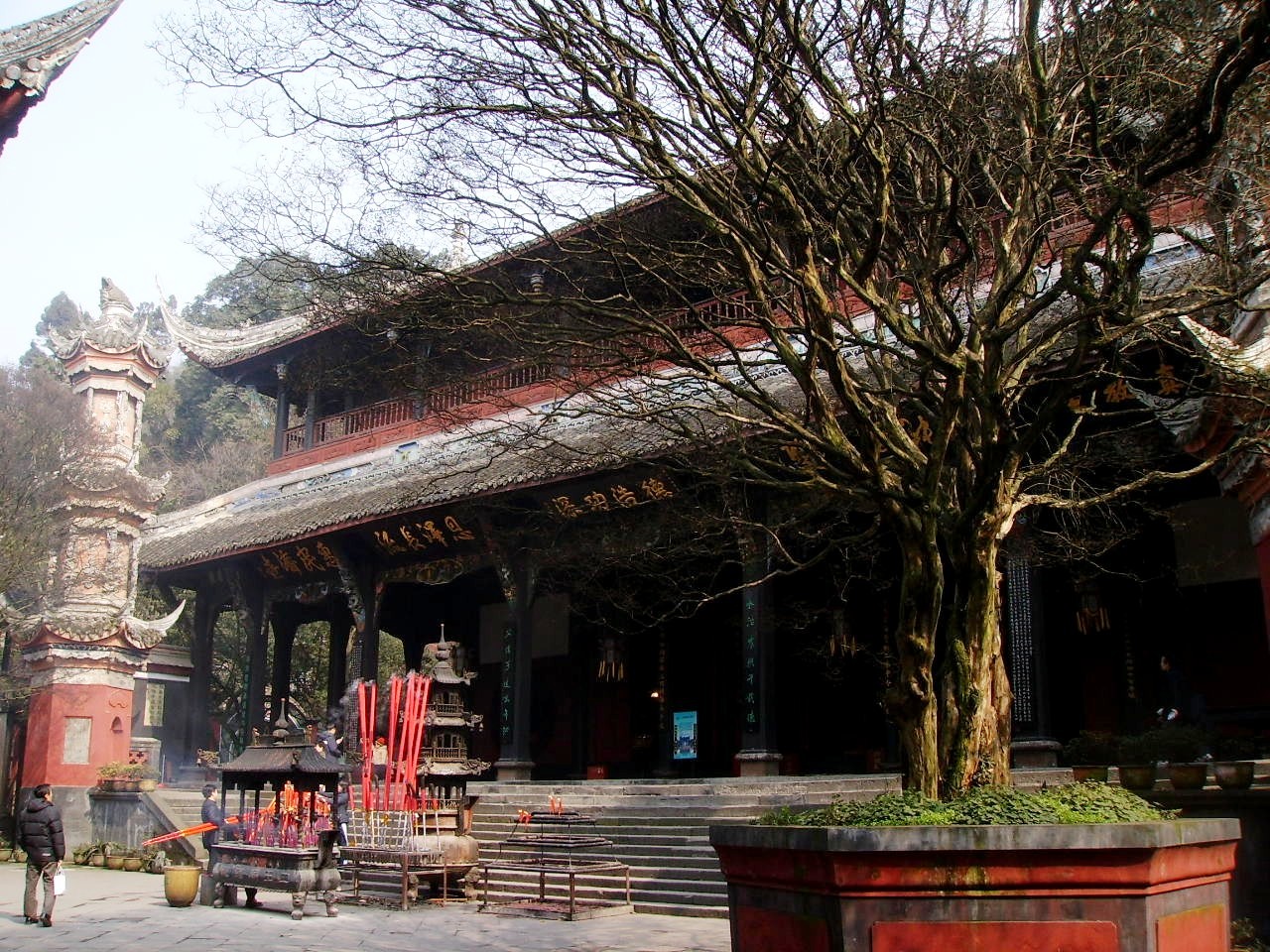 Yulei Tower above the works and the town